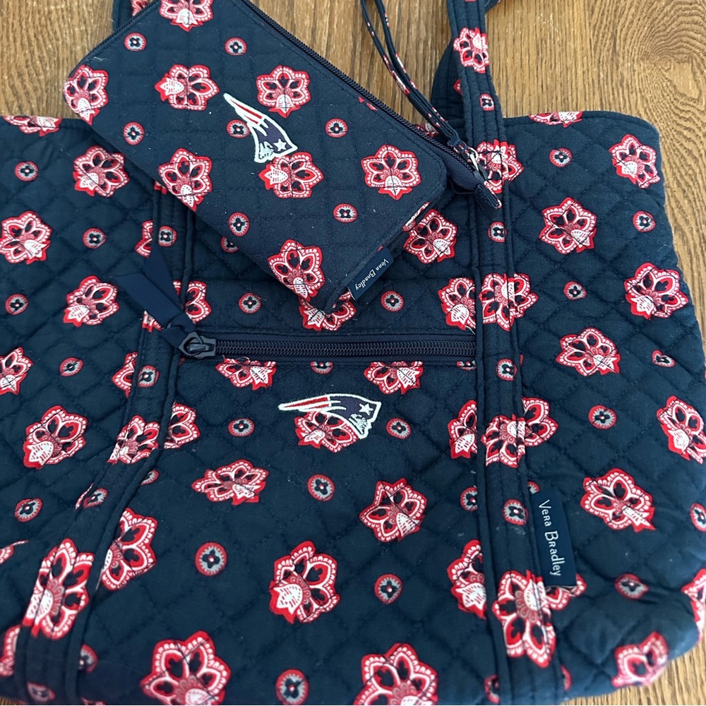 Vera Bradley Patriots bag and matching wallet/wristlet